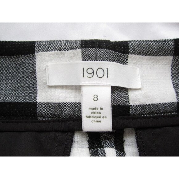 Women's 1901 Nordstrom Checkered Polyester/Rayon Pants Size 8 (WP129) - Picture 2 of 8